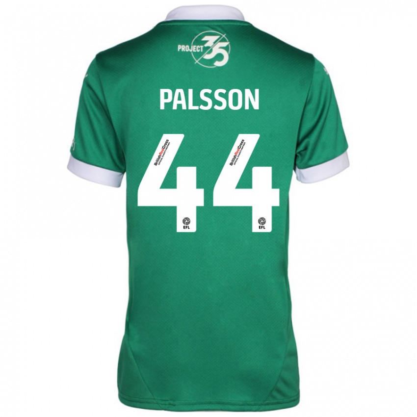 Niño Camiseta Victor Pálsson #44 Verde Blanco 1ª Equipación 2024/25 La Camisa Chile