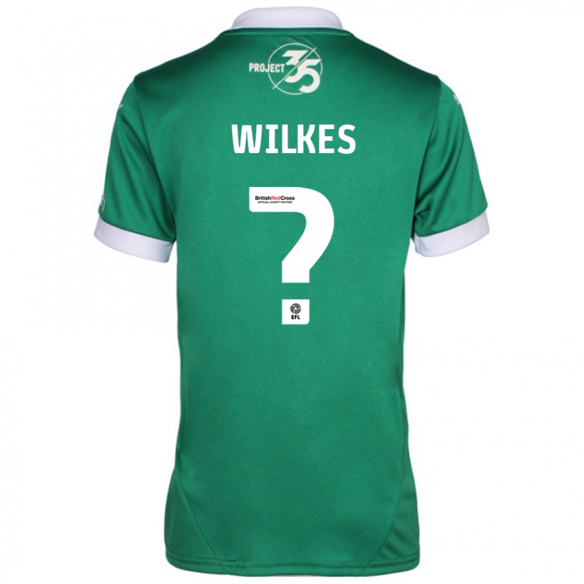 Niño Camiseta Finley Wilkes #0 Verde Blanco 1ª Equipación 2024/25 La Camisa Chile