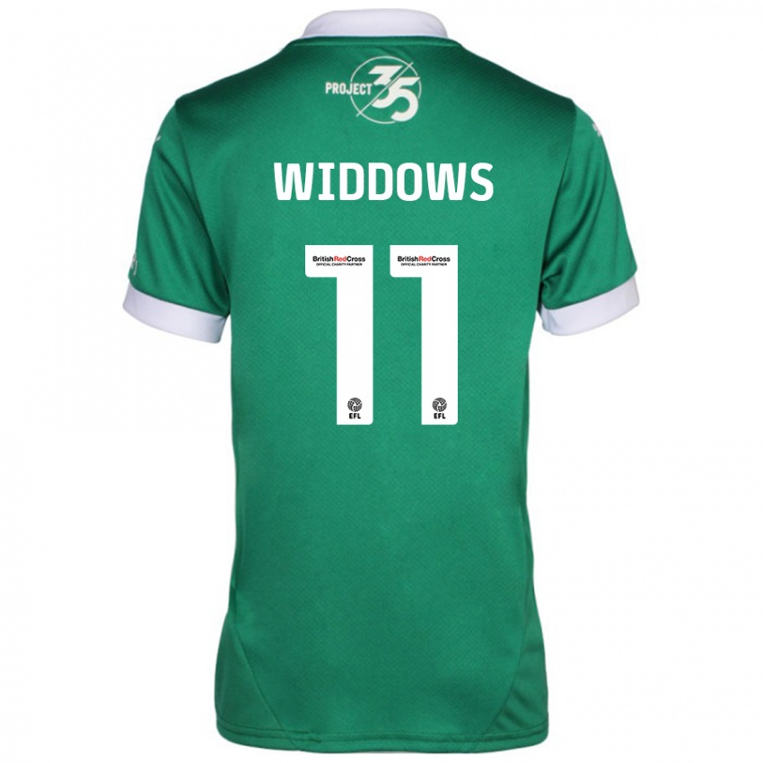 Niño Camiseta Jade Widdows #11 Verde Blanco 1ª Equipación 2024/25 La Camisa Chile