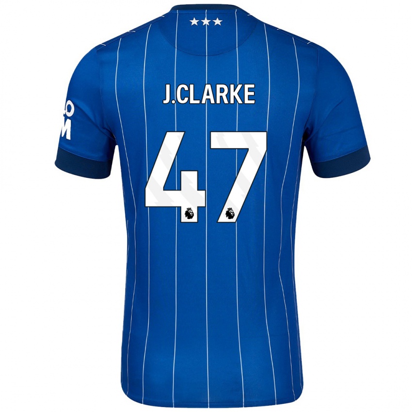 Niño Camiseta Jack Clarke #47 Azul Marino 1ª Equipación 2024/25 La Camisa Chile