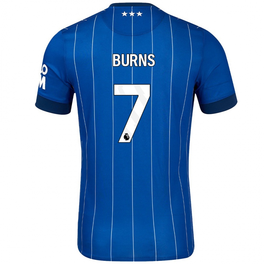 Niño Camiseta Wes Burns #7 Azul Marino 1ª Equipación 2024/25 La Camisa Chile