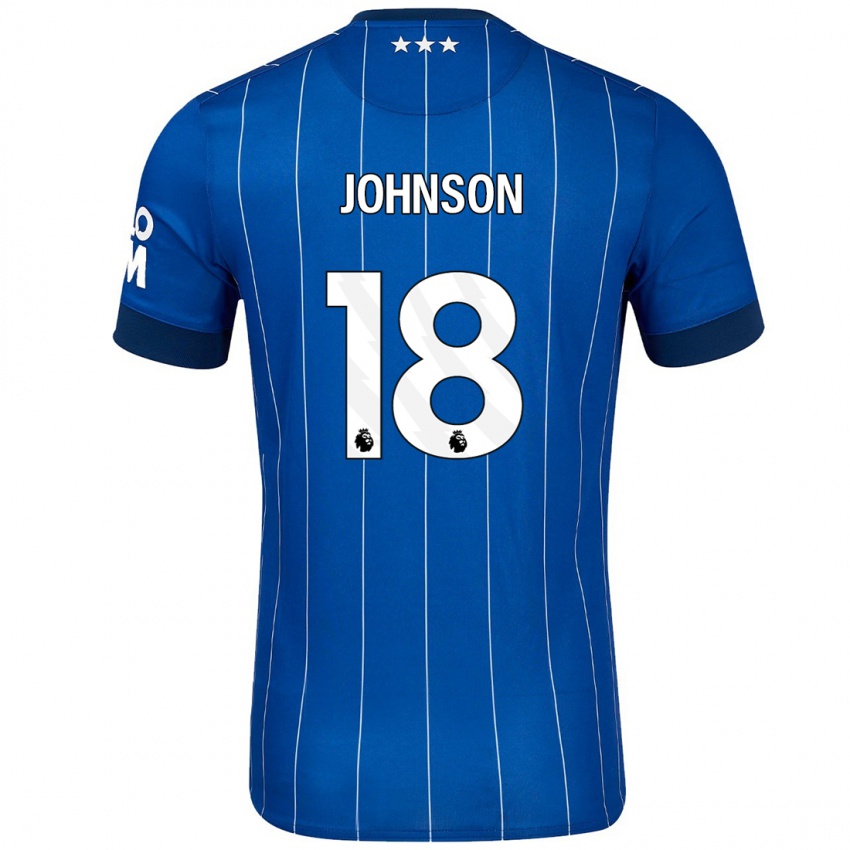 Niño Camiseta Ben Johnson #18 Azul Marino 1ª Equipación 2024/25 La Camisa Chile