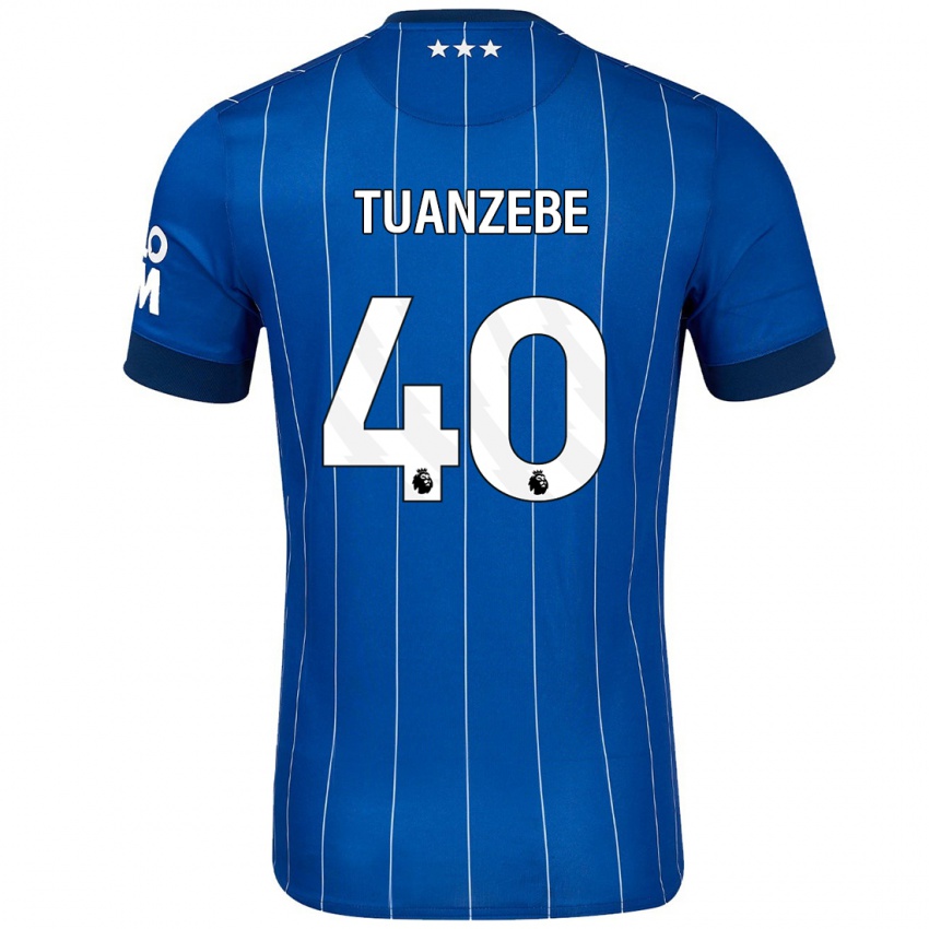 Niño Camiseta Axel Tuanzebe #40 Azul Marino 1ª Equipación 2024/25 La Camisa Chile