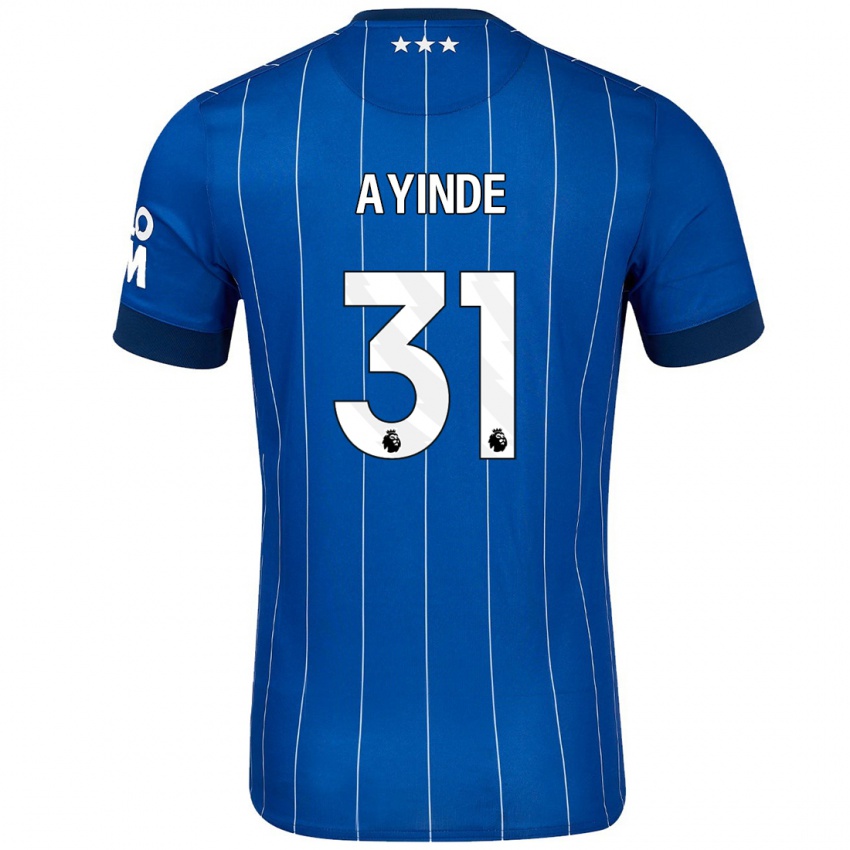 Niño Camiseta Leon Ayinde #31 Azul Marino 1ª Equipación 2024/25 La Camisa Chile