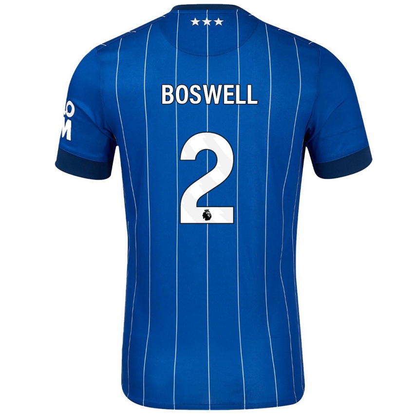 Niño Camiseta Maria Boswell #2 Azul Marino 1ª Equipación 2024/25 La Camisa Chile