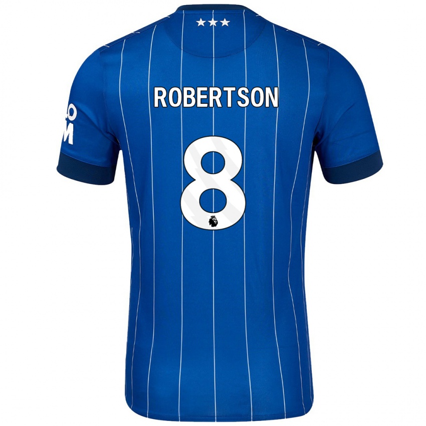 Niño Camiseta Kyra Robertson #8 Azul Marino 1ª Equipación 2024/25 La Camisa Chile