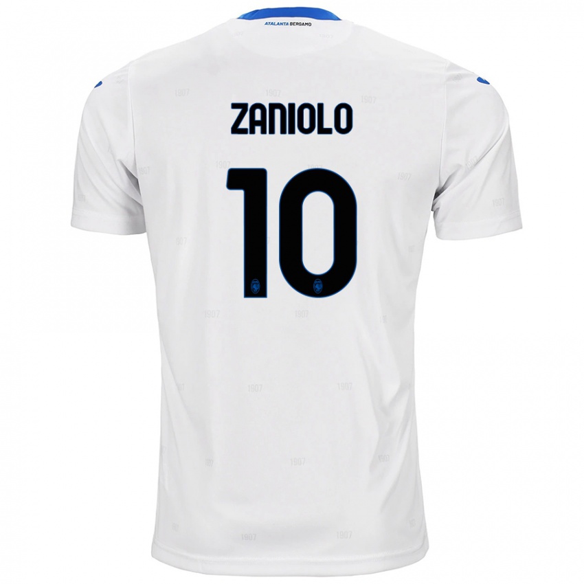 Niño Camiseta Nicolo Zaniolo #10 Blanco 2ª Equipación 2024/25 La Camisa Chile