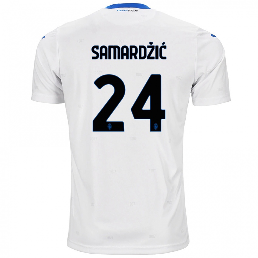 Niño Camiseta Lazar Samardžić #24 Blanco 2ª Equipación 2024/25 La Camisa Chile