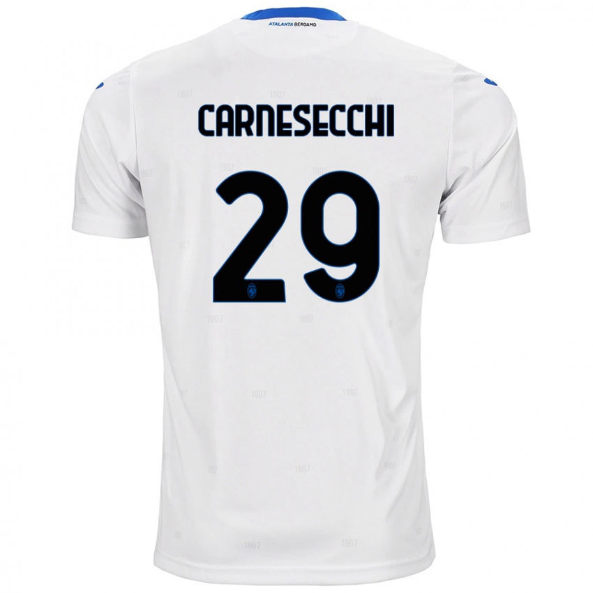 Niño Camiseta Marco Carnesecchi #29 Blanco 2ª Equipación 2024/25 La Camisa Chile