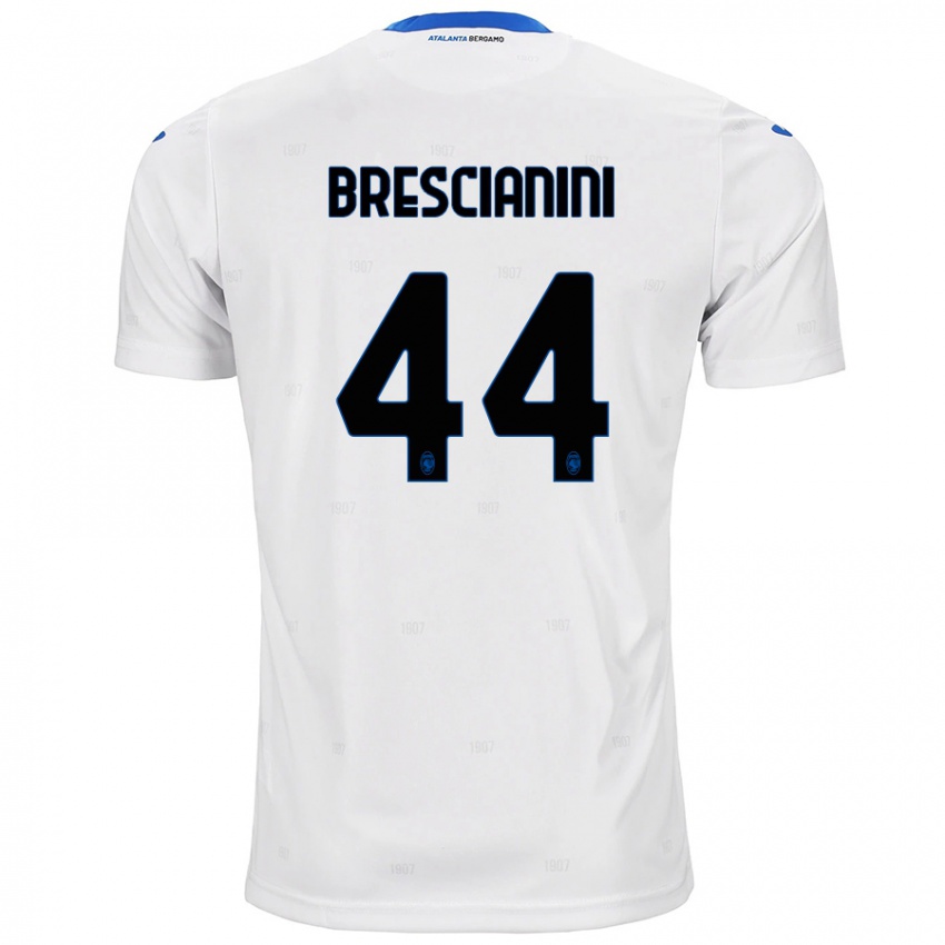 Niño Camiseta Marco Brescianini #44 Blanco 2ª Equipación 2024/25 La Camisa Chile