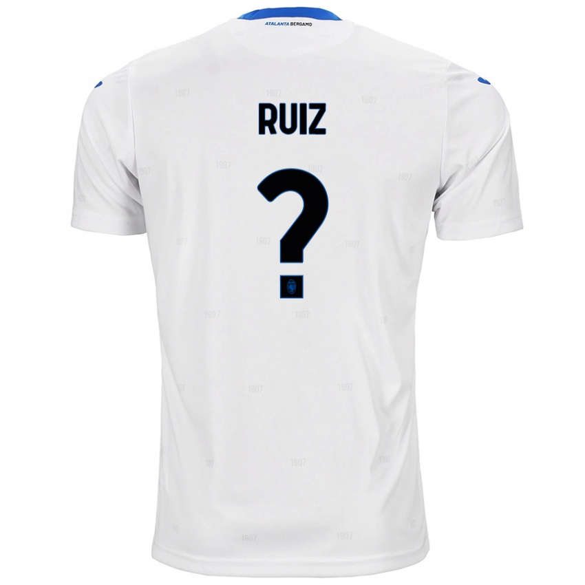 Niño Camiseta Gerard Ruiz #0 Blanco 2ª Equipación 2024/25 La Camisa Chile