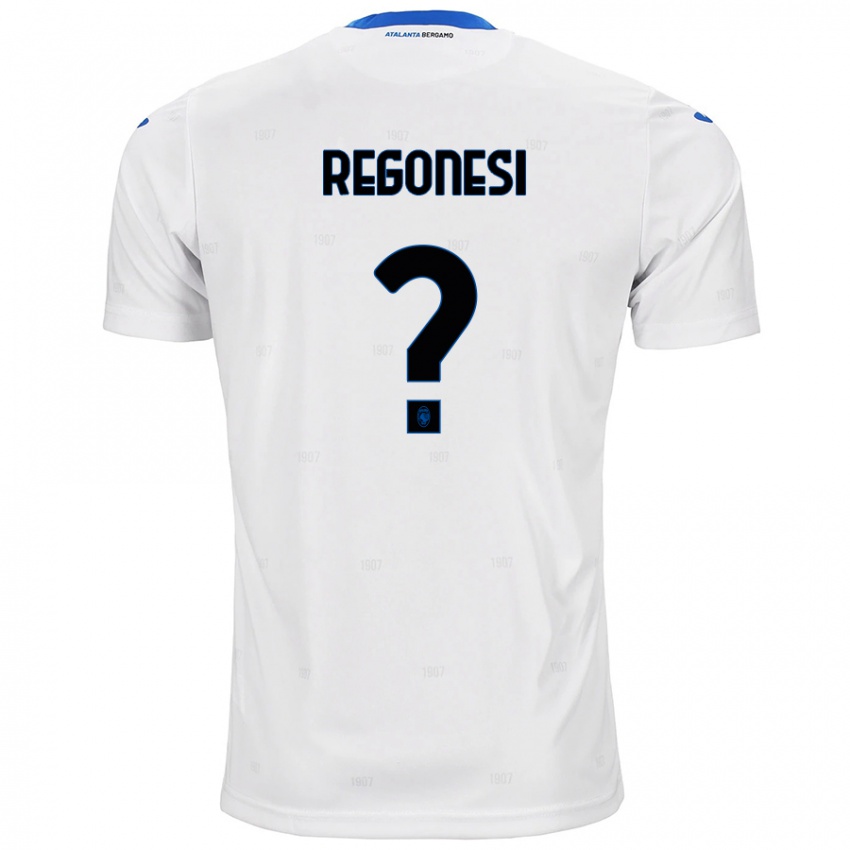 Niño Camiseta Nicolò Regonesi #0 Blanco 2ª Equipación 2024/25 La Camisa Chile