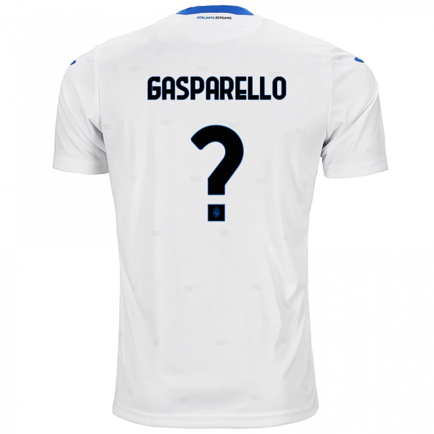 Niño Camiseta Francesco Gasparello #0 Blanco 2ª Equipación 2024/25 La Camisa Chile