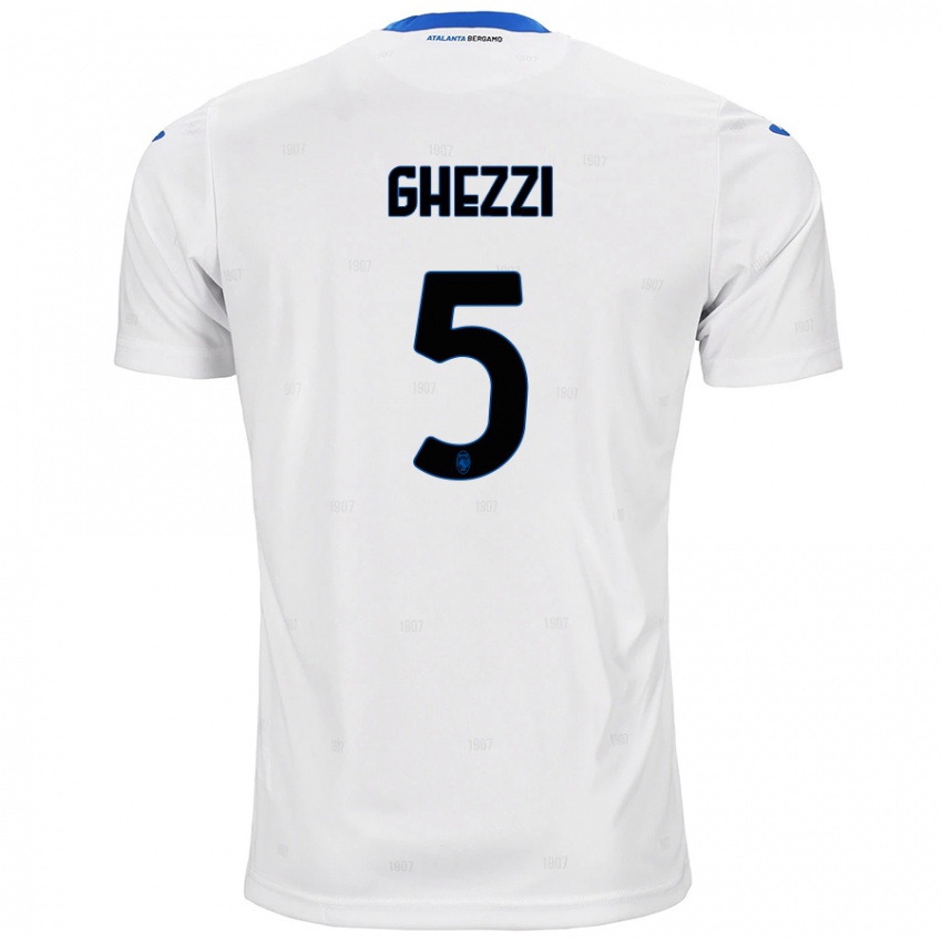 Niño Camiseta Samuele Ghezzi #5 Blanco 2ª Equipación 2024/25 La Camisa Chile