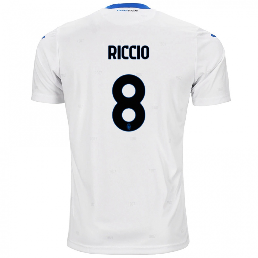 Niño Camiseta Lorenzo Riccio #8 Blanco 2ª Equipación 2024/25 La Camisa Chile