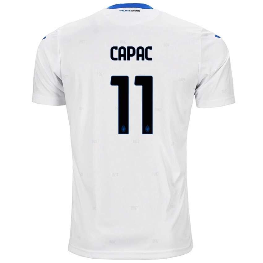 Niño Camiseta Alexandru Capac #11 Blanco 2ª Equipación 2024/25 La Camisa Chile