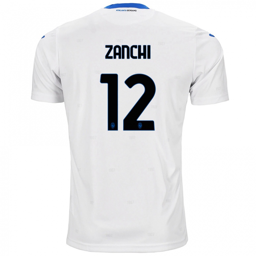 Niño Camiseta Edoardo Zanchi #12 Blanco 2ª Equipación 2024/25 La Camisa Chile