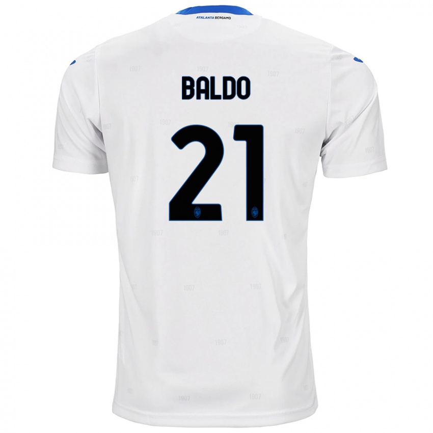 Niño Camiseta Nicolò Baldo #21 Blanco 2ª Equipación 2024/25 La Camisa Chile