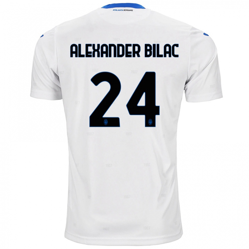 Niño Camiseta Max Alexander Bilac #24 Blanco 2ª Equipación 2024/25 La Camisa Chile