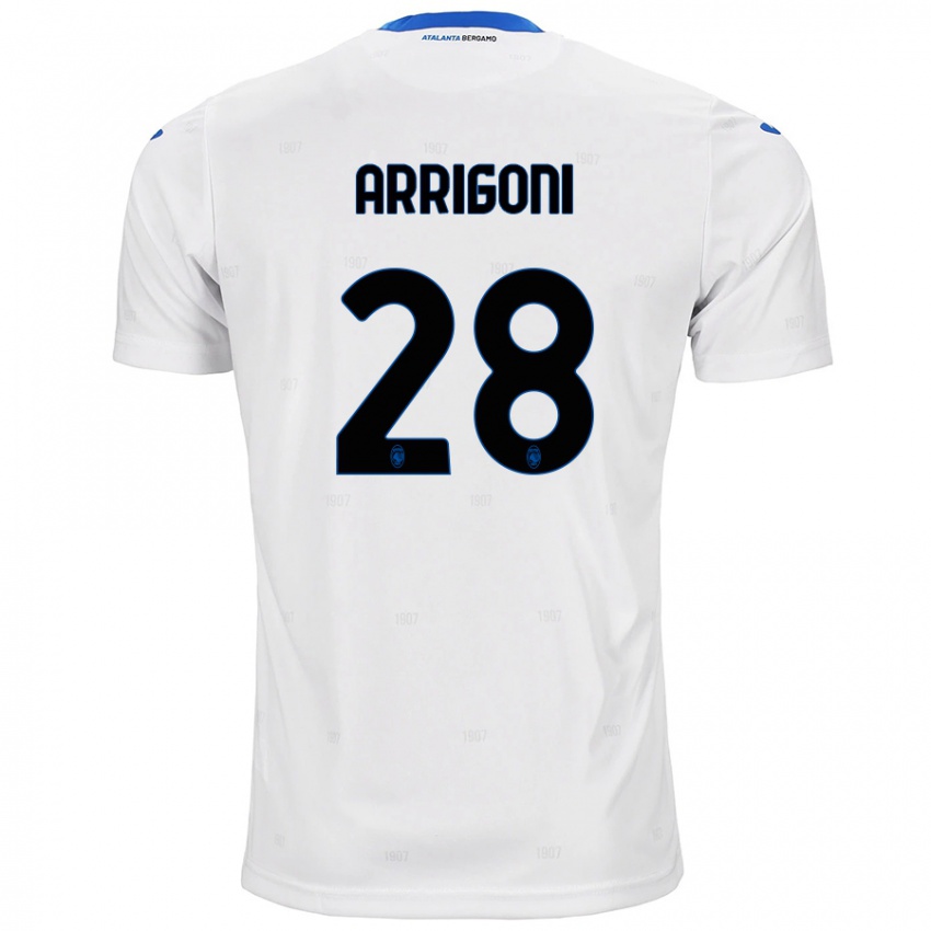 Niño Camiseta Mattia Arrigoni #28 Blanco 2ª Equipación 2024/25 La Camisa Chile