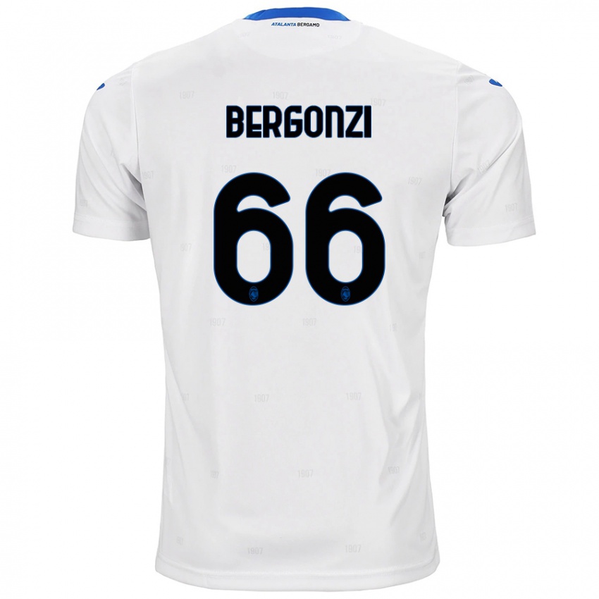 Niño Camiseta Federico Bergonzi #66 Blanco 2ª Equipación 2024/25 La Camisa Chile