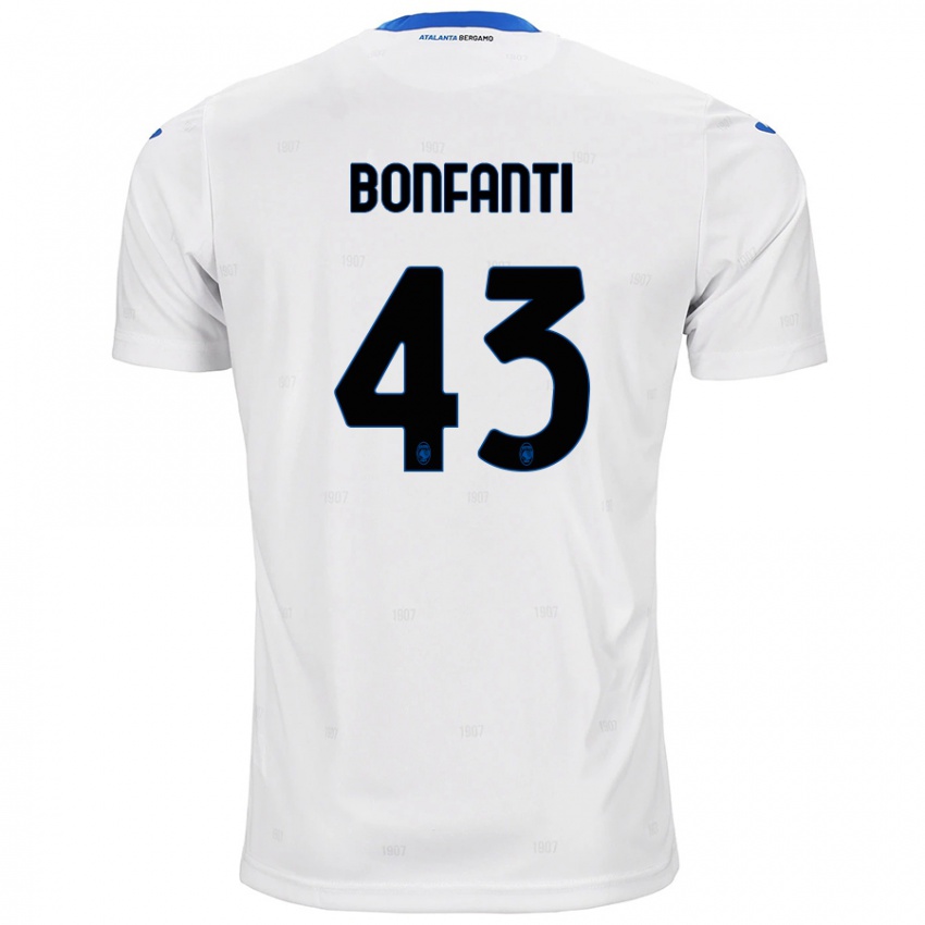 Niño Camiseta Giovanni Bonfanti #43 Blanco 2ª Equipación 2024/25 La Camisa Chile