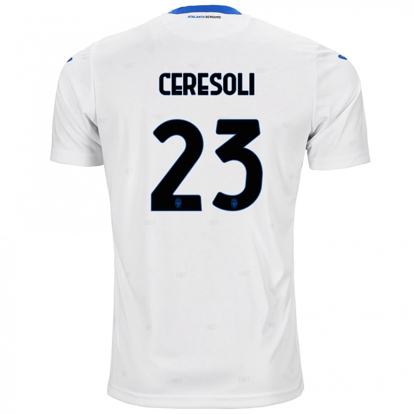 Niño Camiseta Andrea Ceresoli #23 Blanco 2ª Equipación 2024/25 La Camisa Chile