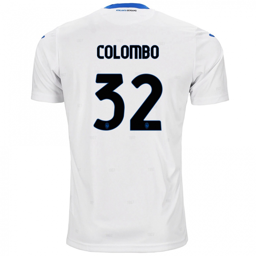 Niño Camiseta Matteo Colombo #32 Blanco 2ª Equipación 2024/25 La Camisa Chile