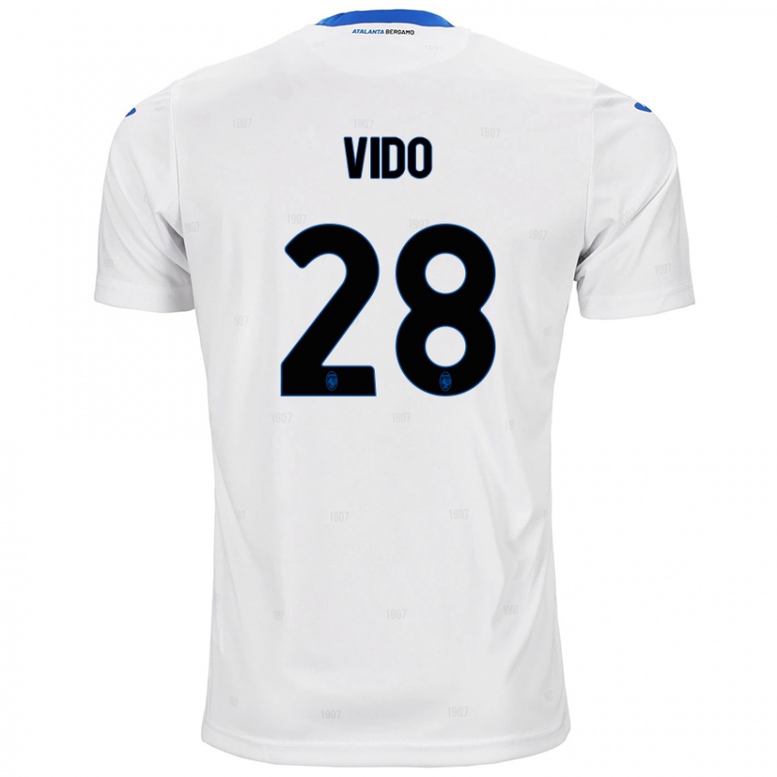 Niño Camiseta Luca Vido #28 Blanco 2ª Equipación 2024/25 La Camisa Chile