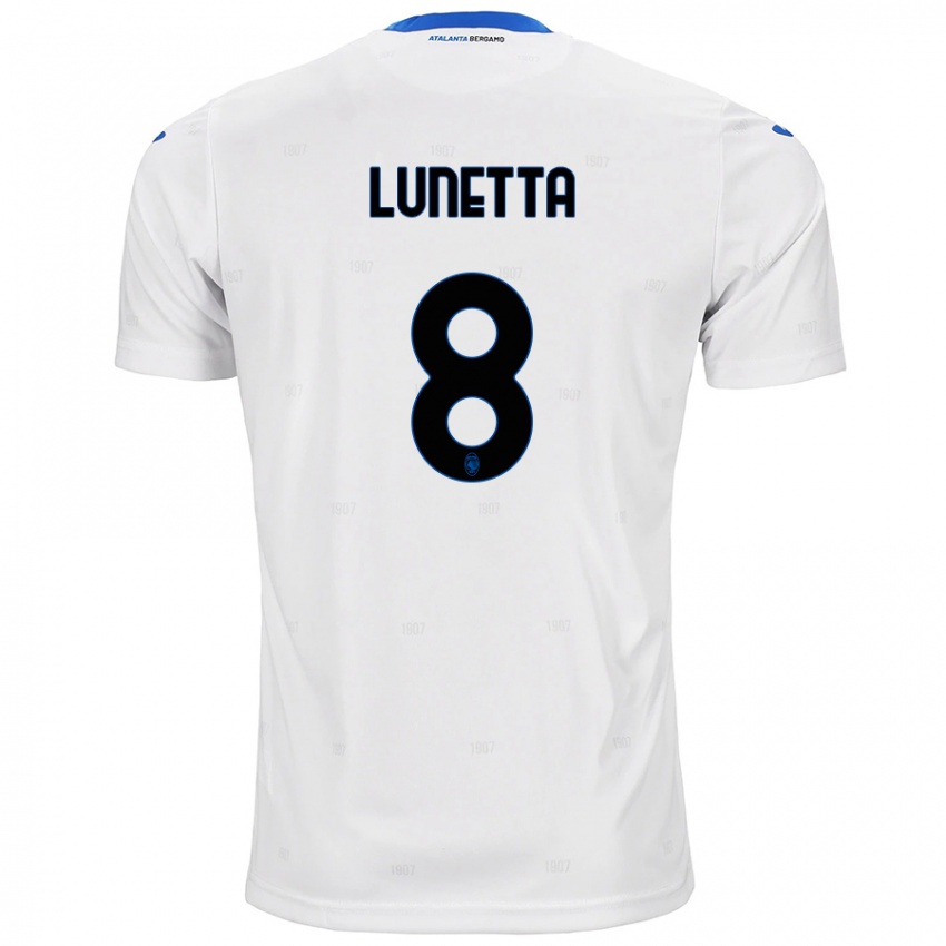 Niño Camiseta Gabriel Lunetta #8 Blanco 2ª Equipación 2024/25 La Camisa Chile