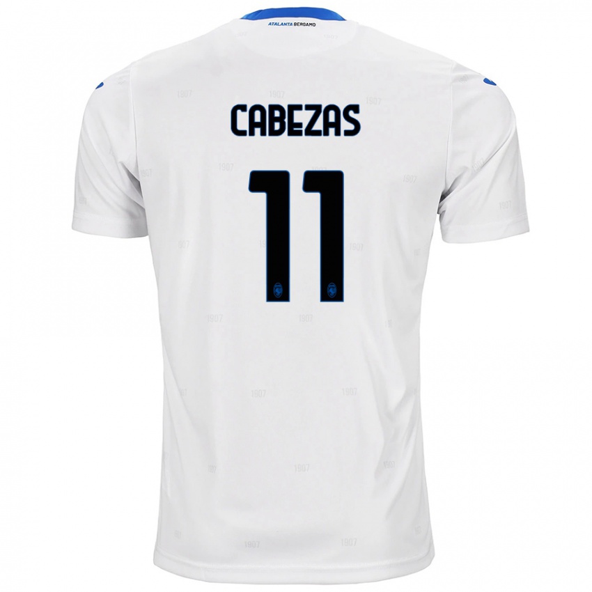 Niño Camiseta Bryan Cabezas #11 Blanco 2ª Equipación 2024/25 La Camisa Chile