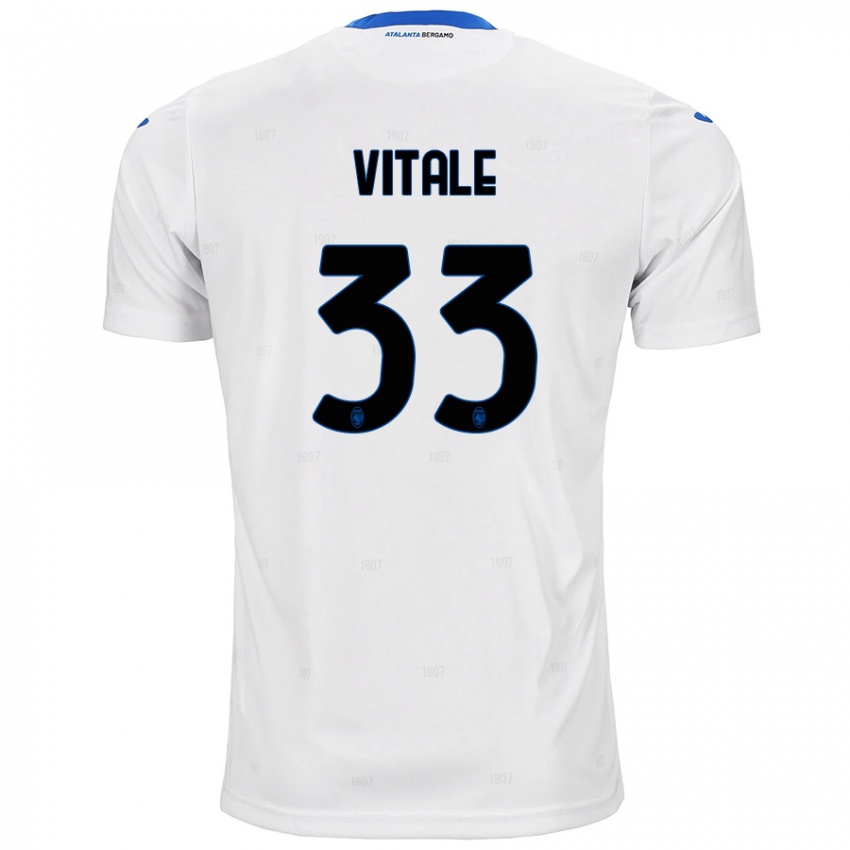 Niño Camiseta Francesca Vitale #33 Blanco 2ª Equipación 2024/25 La Camisa Chile