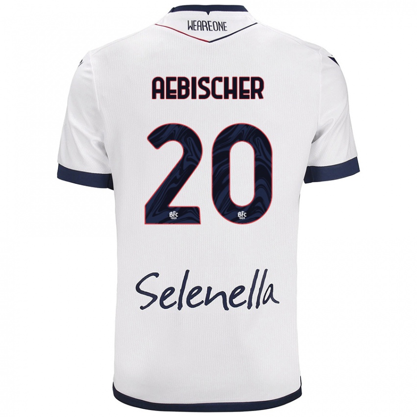 Niño Camiseta Michel Aebischer #20 Blanco Azul Real 2ª Equipación 2024/25 La Camisa Chile