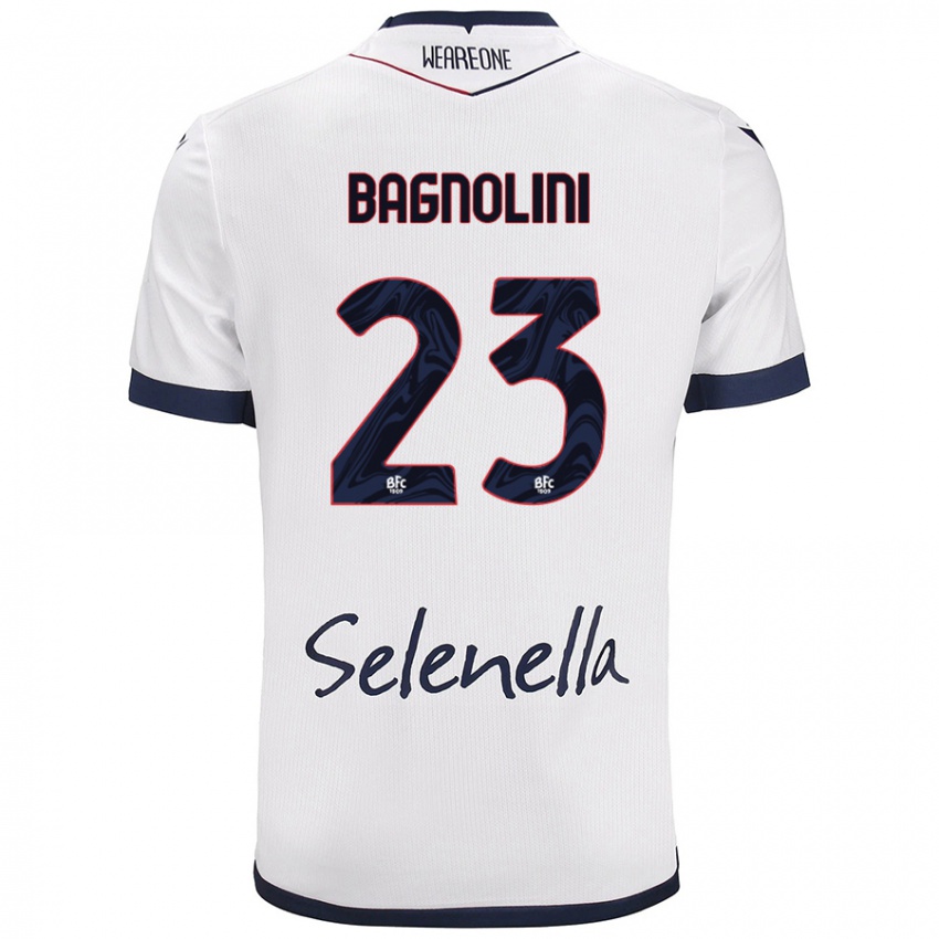 Niño Camiseta Nicola Bagnolini #23 Blanco Azul Real 2ª Equipación 2024/25 La Camisa Chile