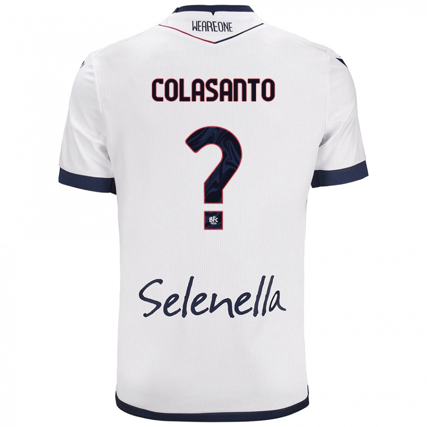 Niño Camiseta Pietro Colasanto #0 Blanco Azul Real 2ª Equipación 2024/25 La Camisa Chile