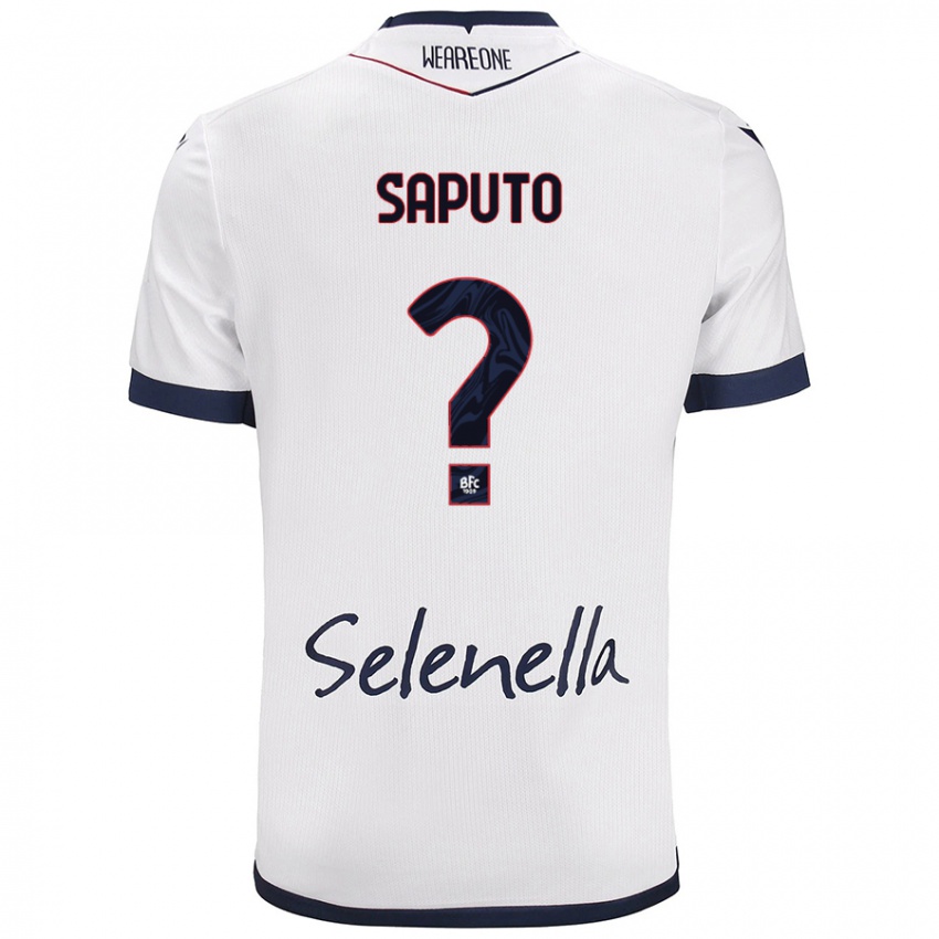 Niño Camiseta Jesse Saputo #0 Blanco Azul Real 2ª Equipación 2024/25 La Camisa Chile