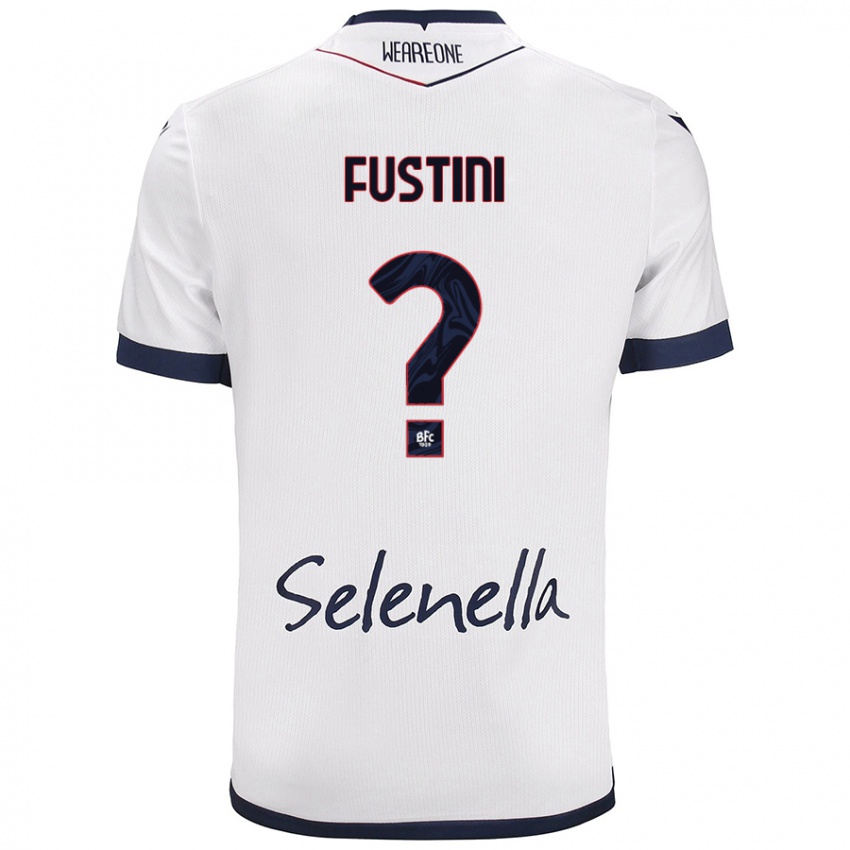 Niño Camiseta Kevin Fustini #0 Blanco Azul Real 2ª Equipación 2024/25 La Camisa Chile