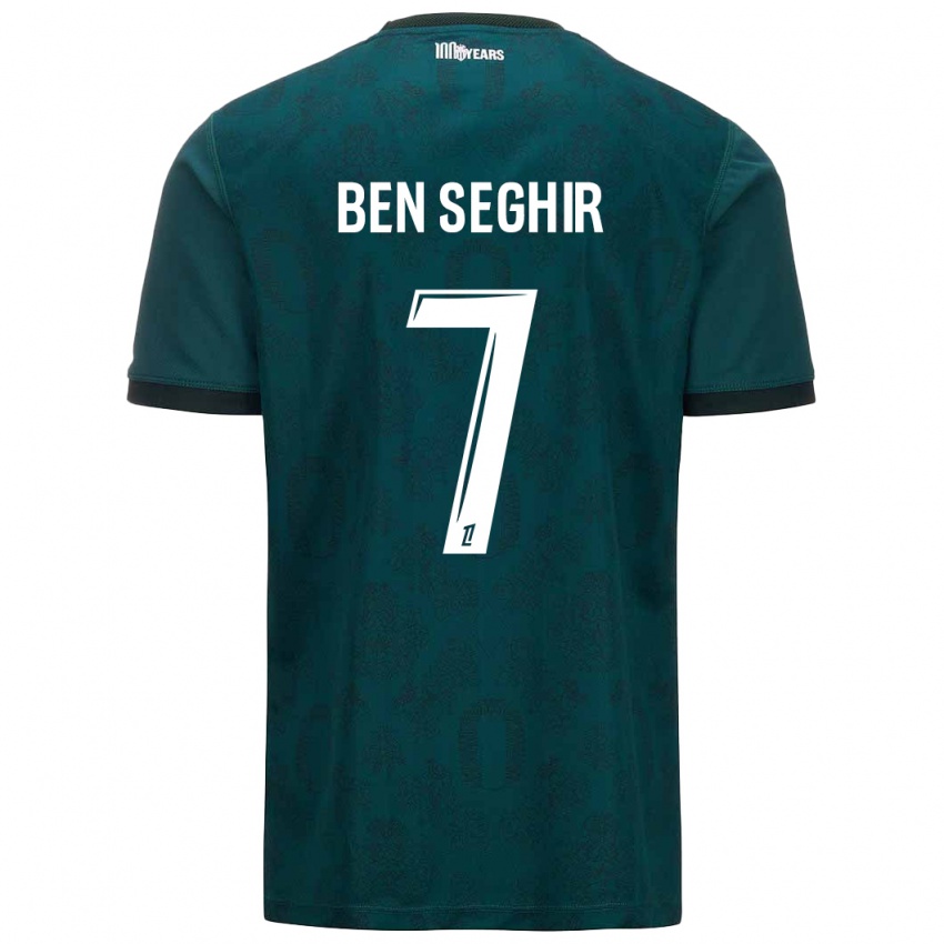 Niño Camiseta Eliesse Ben Seghir #7 Verde Oscuro 2ª Equipación 2024/25 La Camisa Chile