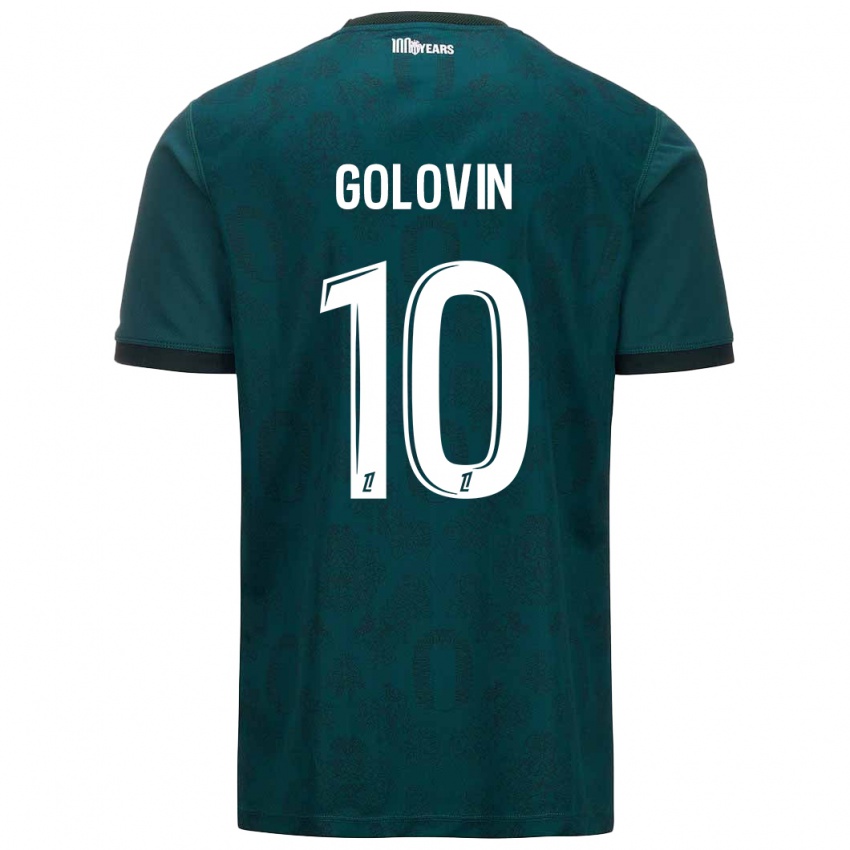 Niño Camiseta Aleksandr Golovin #10 Verde Oscuro 2ª Equipación 2024/25 La Camisa Chile