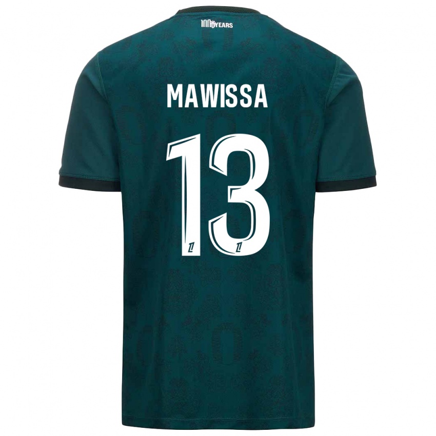 Niño Camiseta Christian Mawissa Elebi #13 Verde Oscuro 2ª Equipación 2024/25 La Camisa Chile