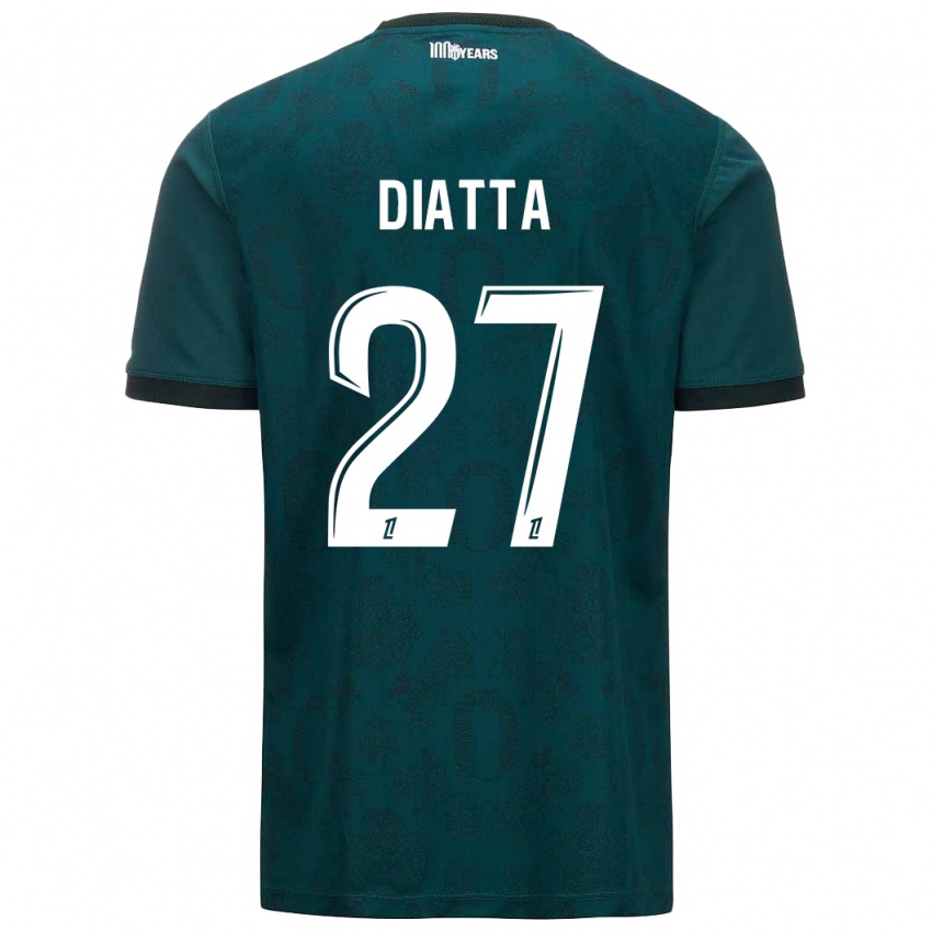 Niño Camiseta Krépin Diatta #27 Verde Oscuro 2ª Equipación 2024/25 La Camisa Chile