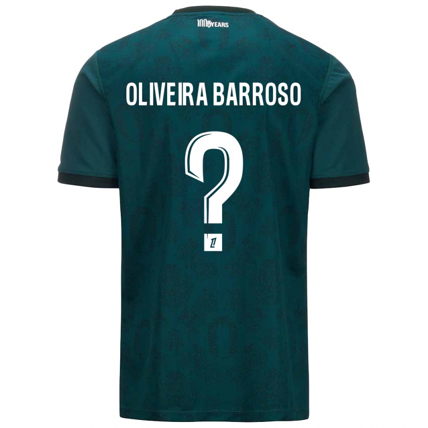 Niño Camiseta Mickael Oliveira Barroso #0 Verde Oscuro 2ª Equipación 2024/25 La Camisa Chile