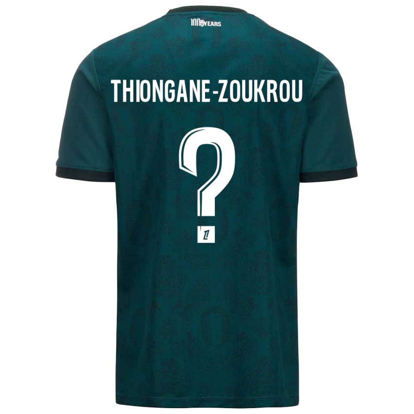 Niño Camiseta Ackah-Tidiane Thiongane-Zoukrou #0 Verde Oscuro 2ª Equipación 2024/25 La Camisa Chile