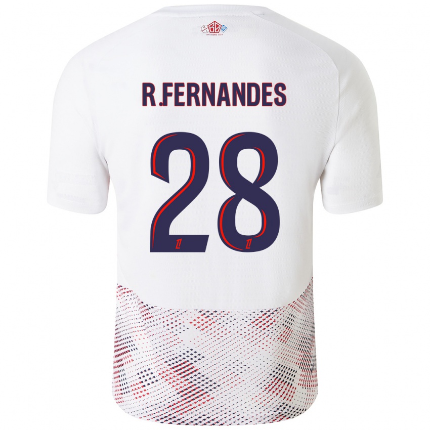 Niño Camiseta Rafael Fernandes #28 Blanco Azul Real 2ª Equipación 2024/25 La Camisa Chile