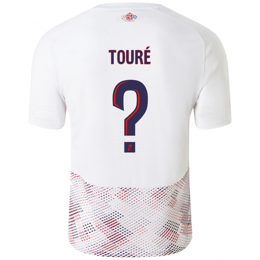 Niño Camiseta Ousmane Touré #0 Blanco Azul Real 2ª Equipación 2024/25 La Camisa Chile