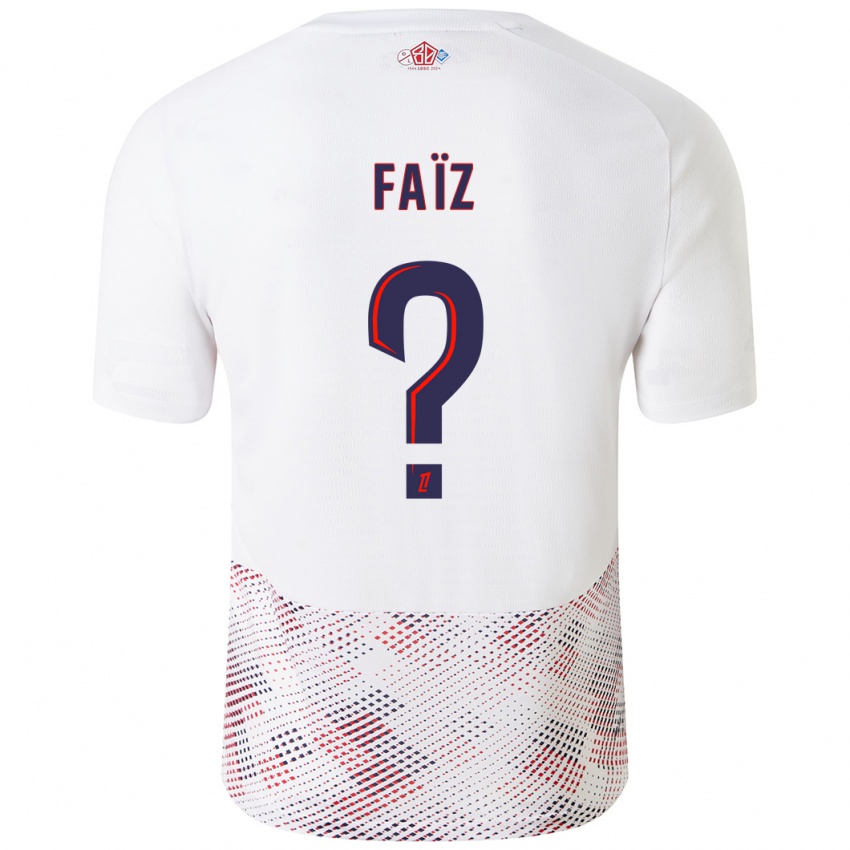 Niño Camiseta Adame Faïz #0 Blanco Azul Real 2ª Equipación 2024/25 La Camisa Chile