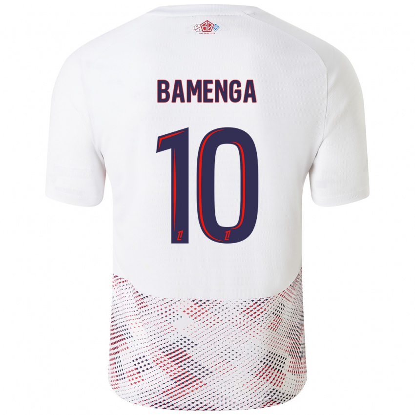 Niño Camiseta Naomie Bamenga #10 Blanco Azul Real 2ª Equipación 2024/25 La Camisa Chile