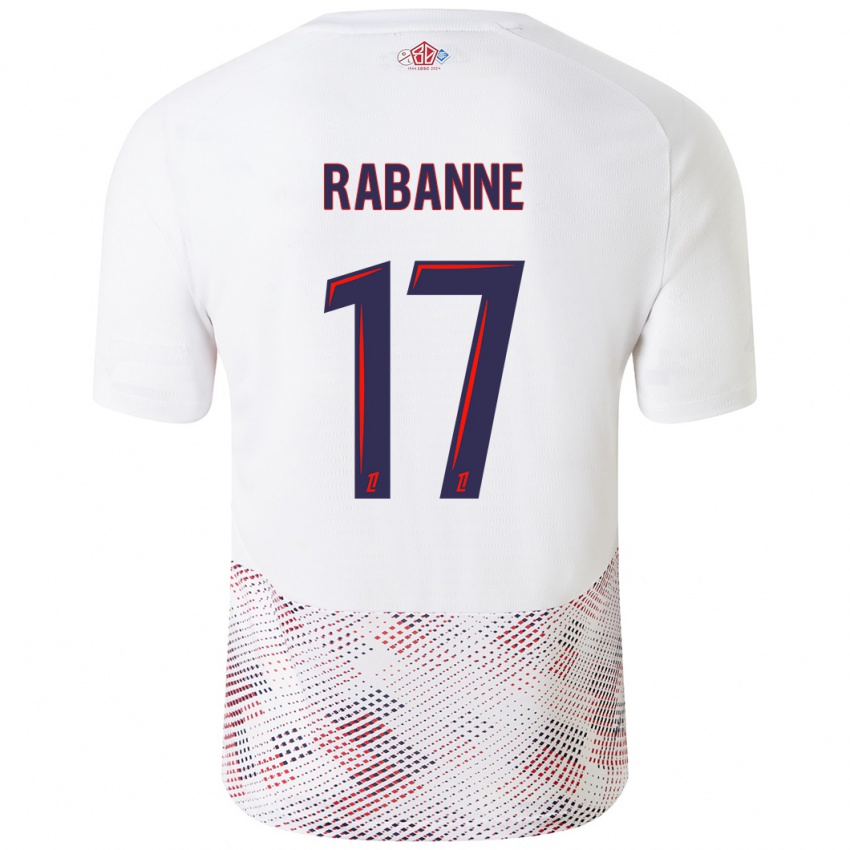 Niño Camiseta Julie Rabanne #17 Blanco Azul Real 2ª Equipación 2024/25 La Camisa Chile