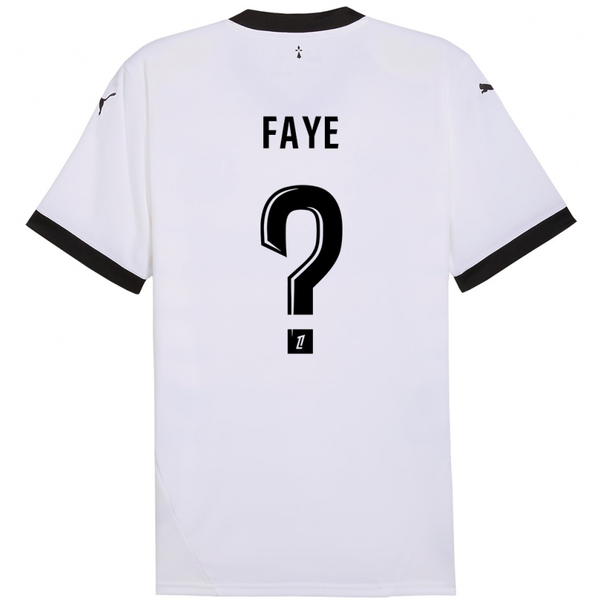 Niño Camiseta Mikayil Faye #0 Blanco Negro 2ª Equipación 2024/25 La Camisa Chile