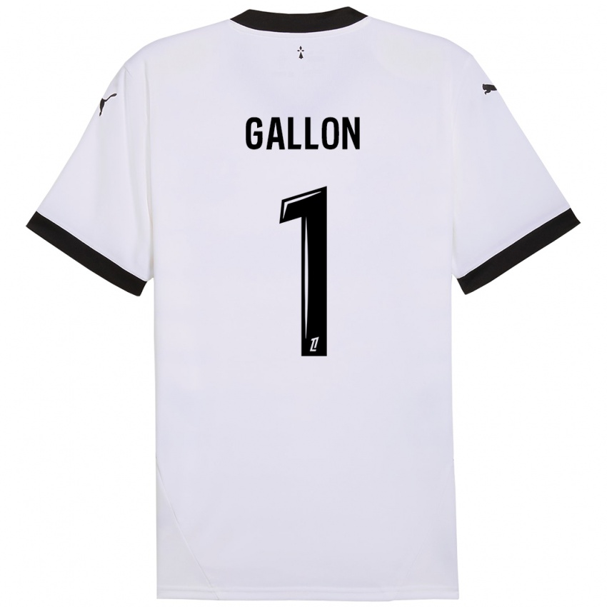 Niño Camiseta Gauthier Gallon #1 Blanco Negro 2ª Equipación 2024/25 La Camisa Chile